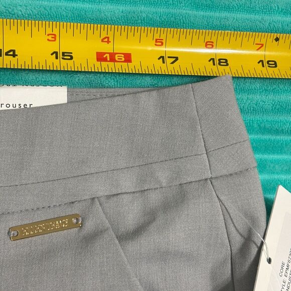 Ellen Tracy Mid Rise Modern Trouser Sz 14 Light Gray Career Business - Picture 6 of 10